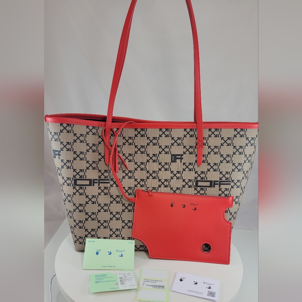 NEW! Off-White Day-Off 33 Monogram Arrows Logo Print Tote - Picture 8 of 17